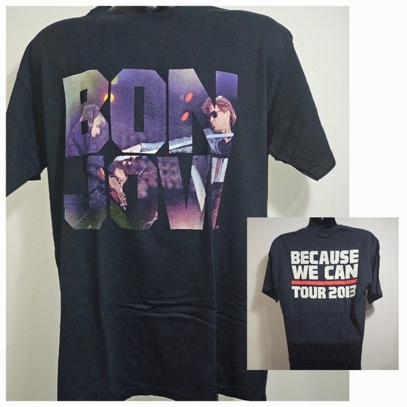 Gildan Other - NEW Bon Jovi Tour 2013 Graphic T-Shirt Men Large Black